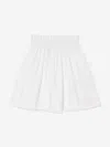 Fendi Girls Cotton Logo Skirt In White