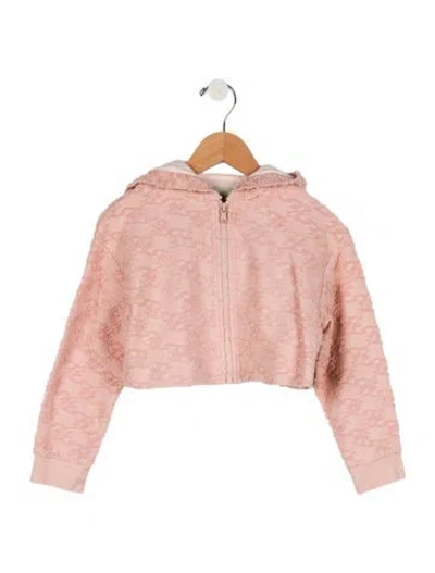 Pre-owned Fendi Babies' Girls' Cropped Jacket In Pink