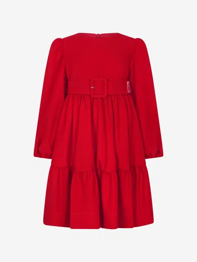 Fendi Kids' Girls Dress 6 Yrs Red
