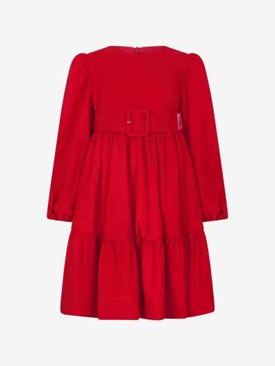 Fendi Babies' Girls Dress 6 Yrs Red