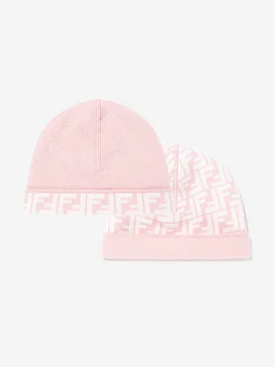 FENDI FENDI GIRLS FF REVERSIBLE BEANIE HAT