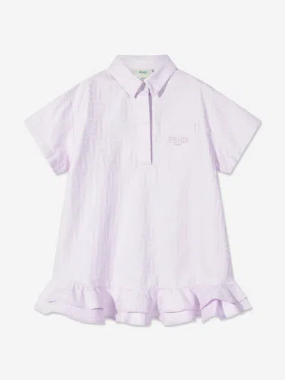 Fendi Babies'  Girls Logo Shirt Dress In Purple