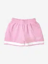 Fendi Logo-embroidered Shorts In Pink