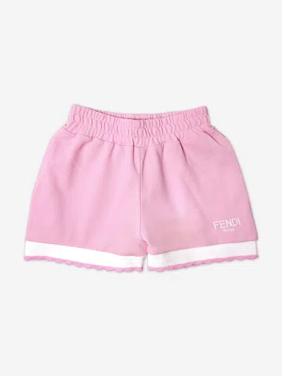 FENDI FENDI GIRLS LOGO SHORTS
