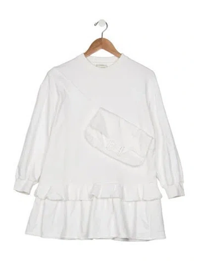 Pre-owned Fendi Kids' Girls' Long Sleeve Dress In Neutrals