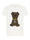 Fendi Girls' Mini Crew Neck T-shirt With Ff Patch In White