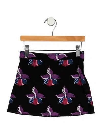 Pre-owned Fendi Babies' Girls' Orchid Print Skirt In Multi