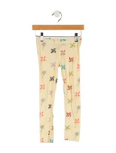 Pre-owned Fendi Babies' Girls' Pattern Leggings In Yellow