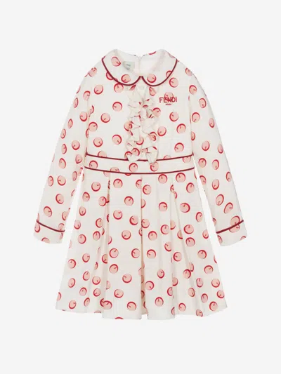 Fendi Babies' Girls Shadow Bubbles Dress In White