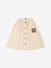Fendi Logo-patch Skirt In Beige