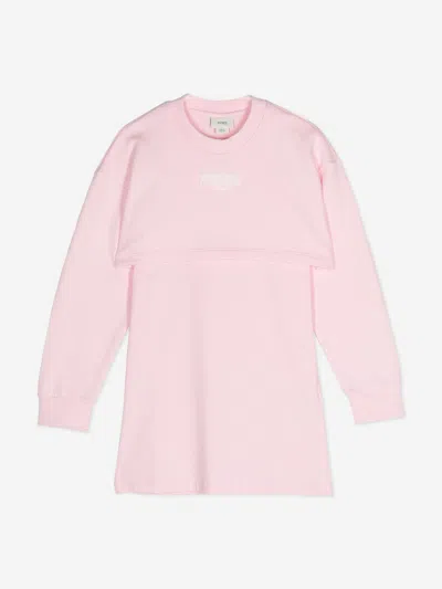 Fendi Babies'  Girls Sweater Dress In Pink