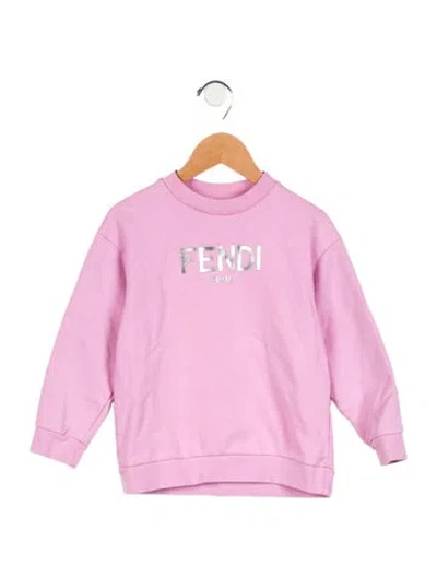 Pre-owned Fendi Babies' Girls' Sweatshirt In Pink
