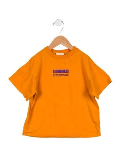 Pre-owned Fendi Babies' Girls' T-shirt In Orange