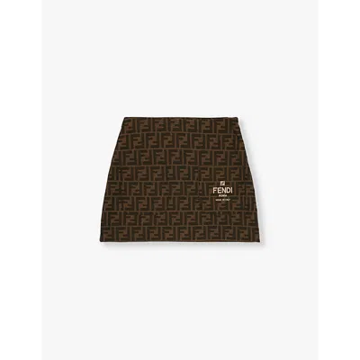 Fendi logo mini skirt sale