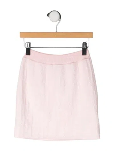 Pre-owned Fendi Babies' Girls Zucca Knit Skirt W/tags In Pink