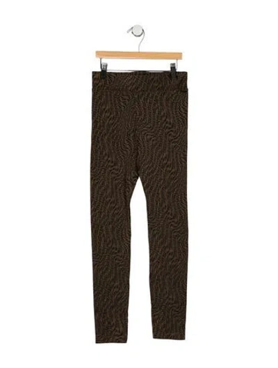Pre-owned Fendi Kids' Girls' Zucchino Ff Leggings In Brown