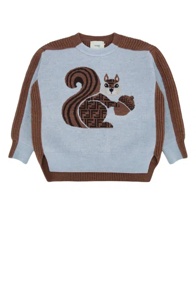 Fendi Kids' Girocollo Mascotte Junio In Multi