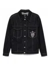 Fendi Crest Jacket With Chest Pockets And Contrast Stitching In Blue
