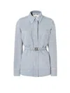 Fendi Blue Denim Go-to Jacket In Grey