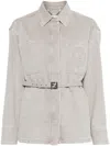 Fendi Beige Denim Go-to Jacket In Neutral
