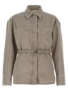 Fendi Beige Denim Go-to Jacket In Neutral