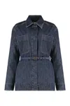 Fendi Women Dark Blue Denim Go-to Jacket In Blue