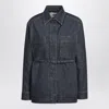 Fendi Go-to Denim Shirt Jacket With Quilted Ff Motif Clothing In Blue