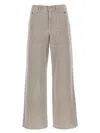 Fendi Wide Leg Denim Trousers With Multiple Pockets