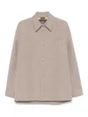 Fendi Single-breasted Jacquard Jacket In Neutral