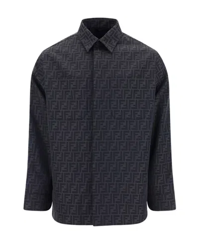 Fendi Go-to Monogram Blouson Jacket In Black