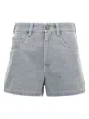 Fendi Tailored Shorts With Pockets And Loops In Gray