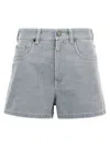 Fendi Tailored Shorts With Pockets And Loops In Gray
