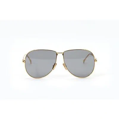 Pre-owned Fendi Gold Aviator Sunglasses W/ Gray Lenses, “ff0437/s”, In Pink