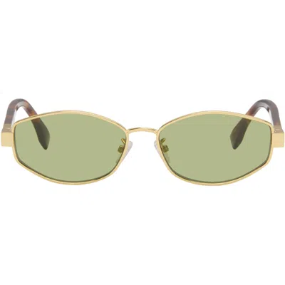 Fendi Gold Baguette Sunglasses