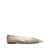 Fendi Gold Ballet Flats Women In Neutral