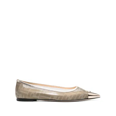 Fendi Gold Ballet Flats Women