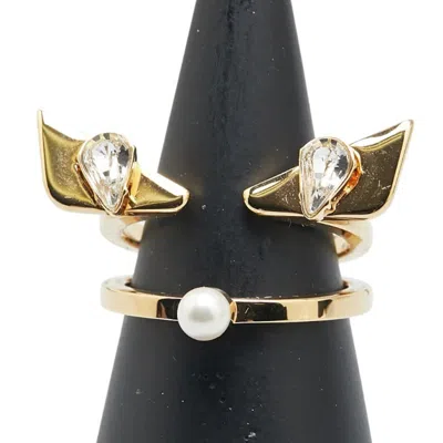 Pre-owned Fendi Gold Band Ring ()