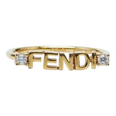 Pre-owned Fendi Gold Band Ring ()