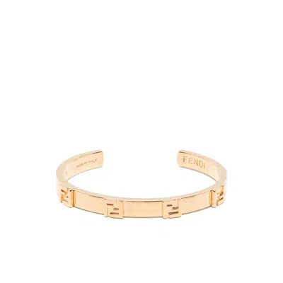 Fendi Gold Bracelets Women In Neutral