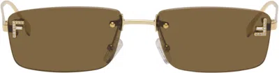 Fendi Gold ' First' Crystal Sunglasses