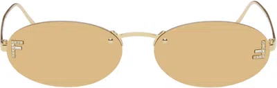 Fendi Gold ' First' Crystal Sunglasses