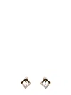 Fendi Gold  Forever Crystal-embellished Earrings In Multi