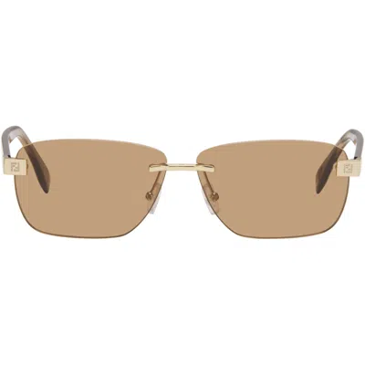 Fendi Gold ' Sky' Sunglasses In Transparent