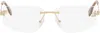 Fendi Gold First Crystal Glasses In Shiny Endura Gold