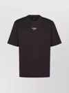 Fendi Gold Glitter Roma Lettering Cotton T-shirt