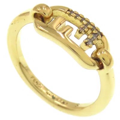 Pre-owned Fendi Gold Gold Band Ring ()