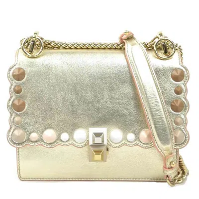 Pre-owned Fendi Gold Leather Shoulder Bag ()