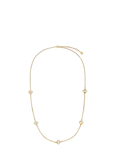 Fendi Crystal-embellished Necklace In Gold