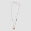 Fendi Gold Metal Necklace In Brown