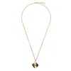 Fendi Ff-pendant Necklace In Gold